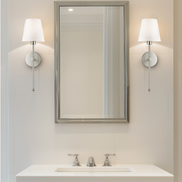 Sconces in a bathroom