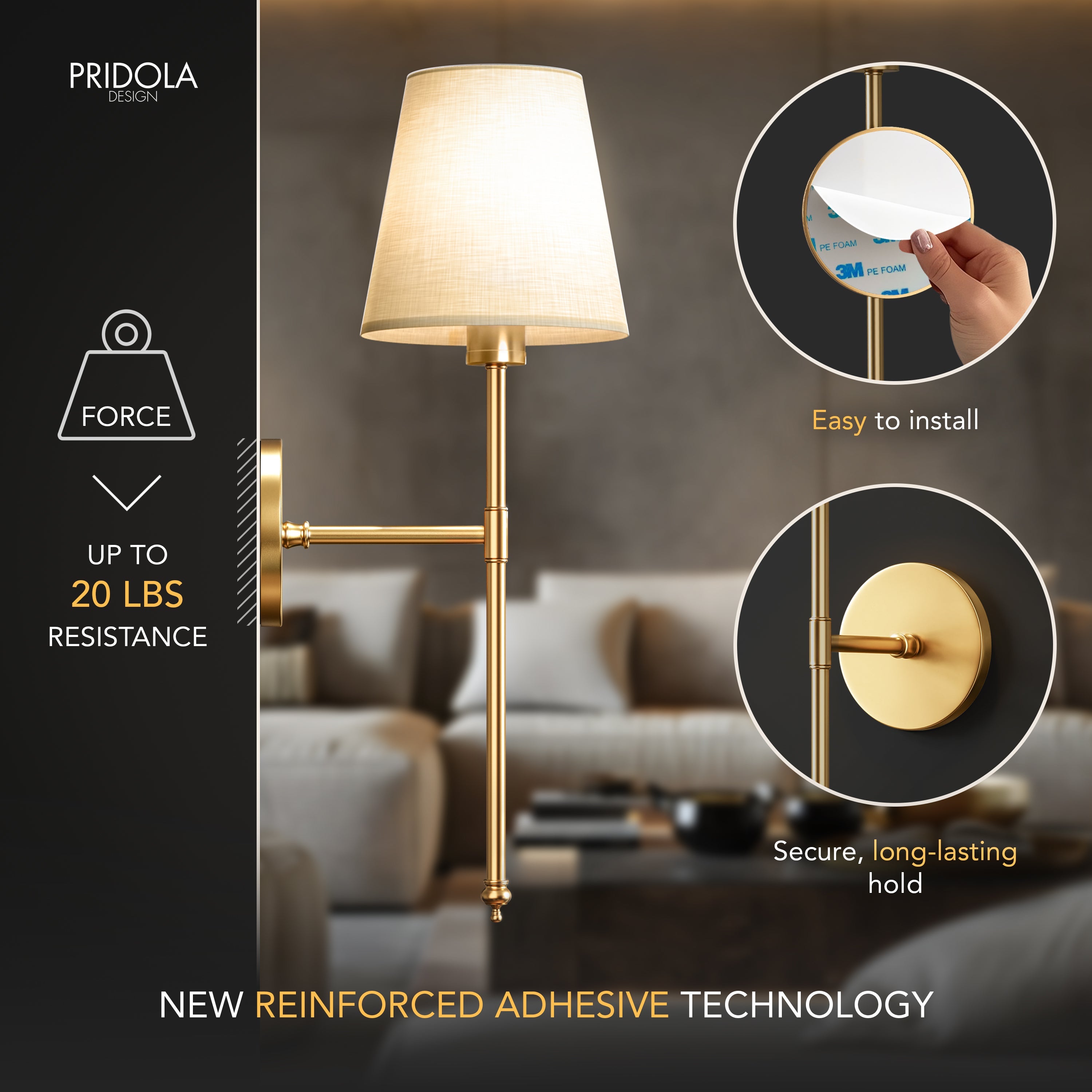 Wall sconce in a dark room