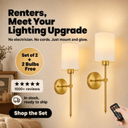 Iluminating™ Wireless Wall Sconces (SET OF 2 + 2 BULBS FREE)