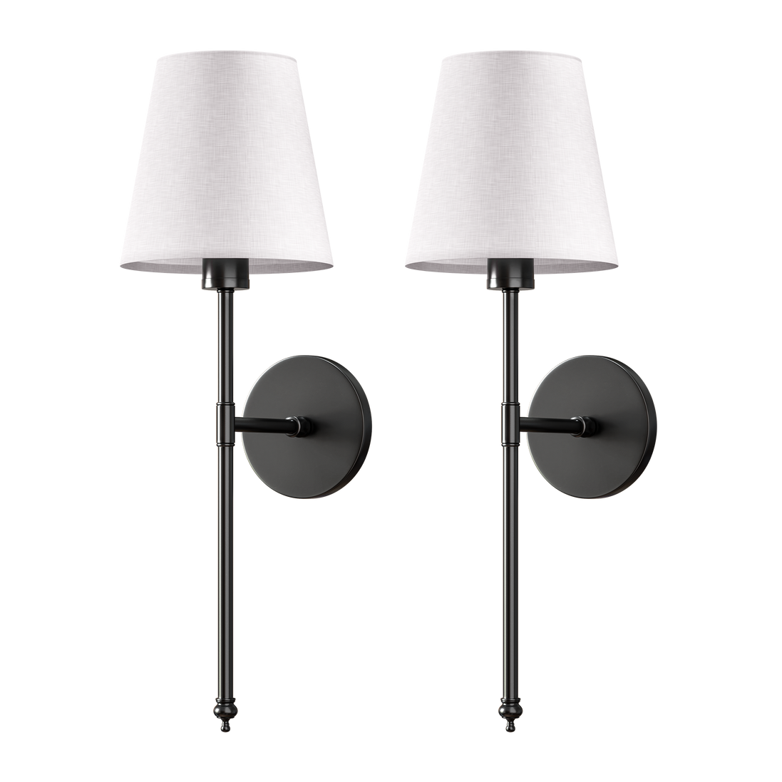 Wireless wall sconces in black