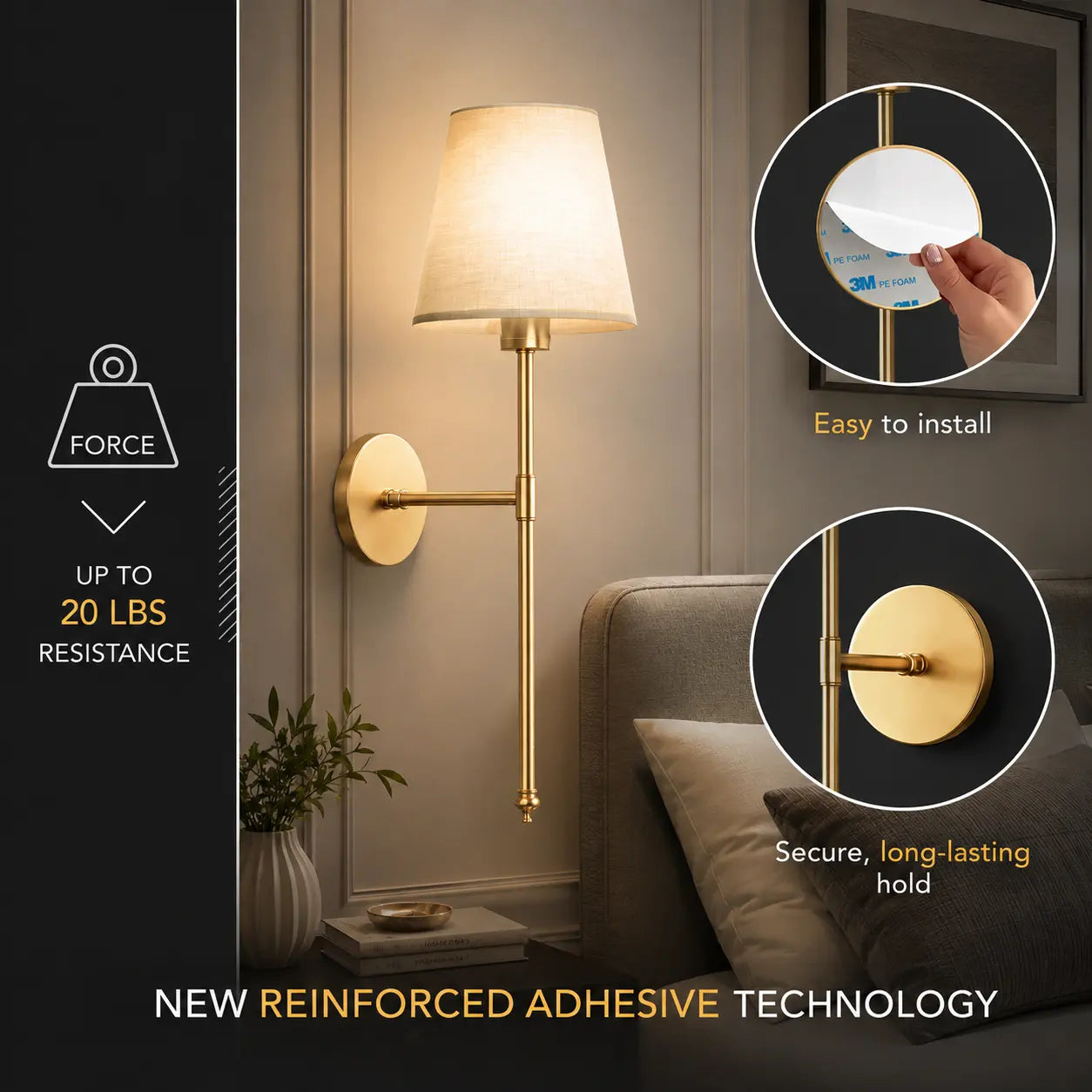 WIRELESS WALL SCONCES (SET OF 2)